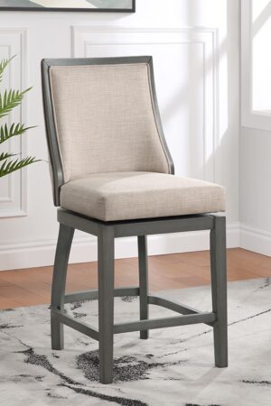 Katherine Swivel Barstool – Light grey