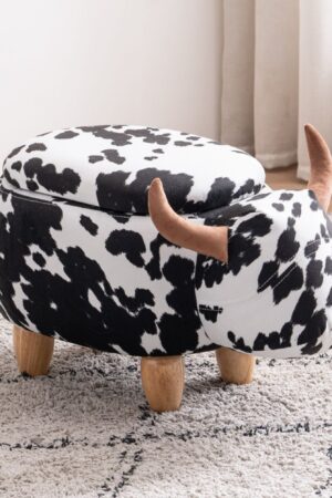 W09-00006B Cow Ottoman - Lifestyle Shot - Side Angle 2 CROP